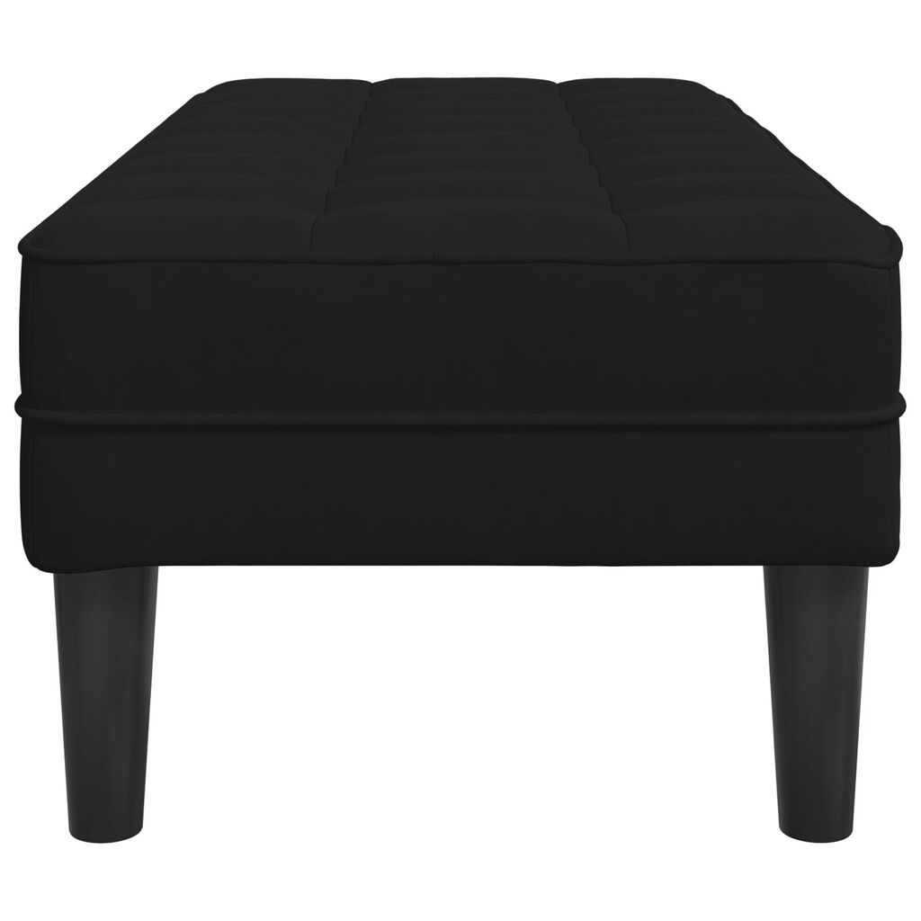 vidaXL Παγκάκι Μαύρο 113x57x39 εκ. Βελούδο