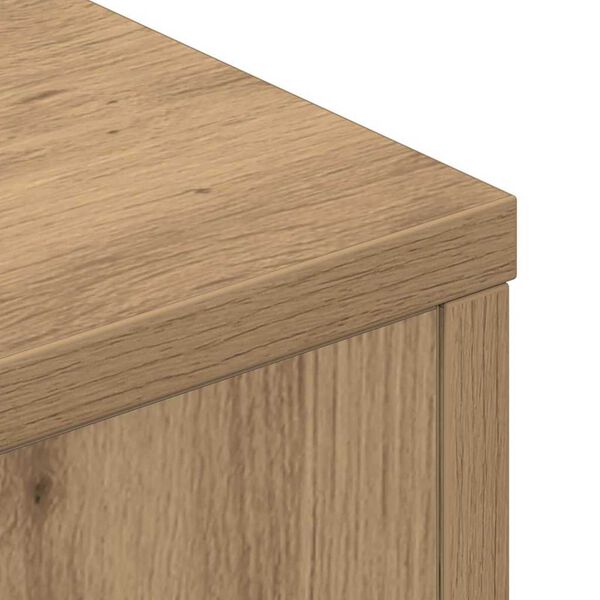 vidaXL Κρεβάτι με Κεφαλάρι με ράφι artisan δρυς 180 x 17 x 104.5 εκ