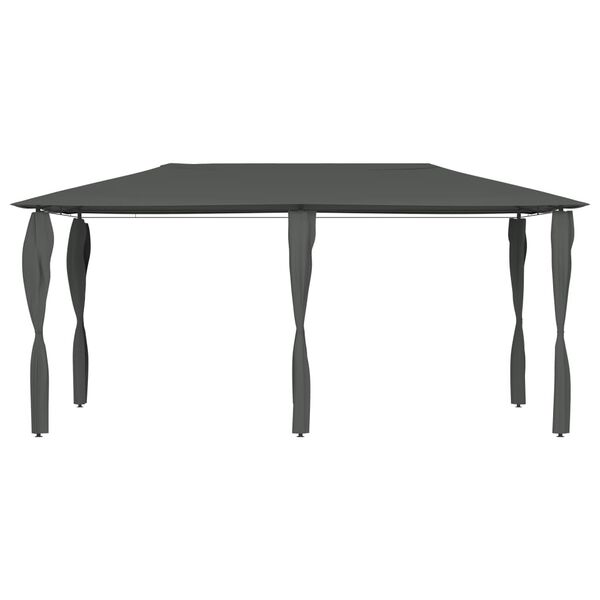 vidaXL Κιόσκι με Καλύμματα Στύλων Ανθρακί 2,98x5,3x2,59 μ. 160 γρ./μ²