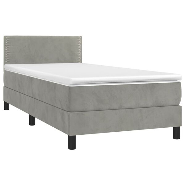 vidaXL &Kappa;&rho;&epsilon;&beta;ά&tau;&iota; Boxspring &mu;&epsilon; &Sigma;&tau;&rho;ώ&mu;&alpha; & LED &Alpha;&nu;.&Gamma;&kappa;&rho;&iota; 80x200 &epsilon;&kappa;. &Beta;&epsilon;&lambda;&omicron;ύ&delta;&iota;&nu;&omicron;