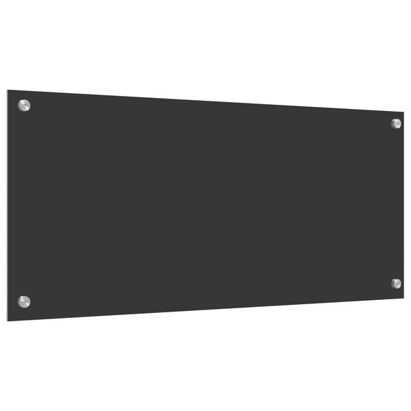 vidaXL Πίσω Πάνελ Κουζίνας Σκούρο γκρι 90 x 40 x 0,6 εκ.