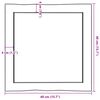 vidaXL Επιφ Τραπεζιού Αν Καφέ 40x40x(2-4)εκ. Ακατέργ. Μασίφ Ξύλο Δρυός