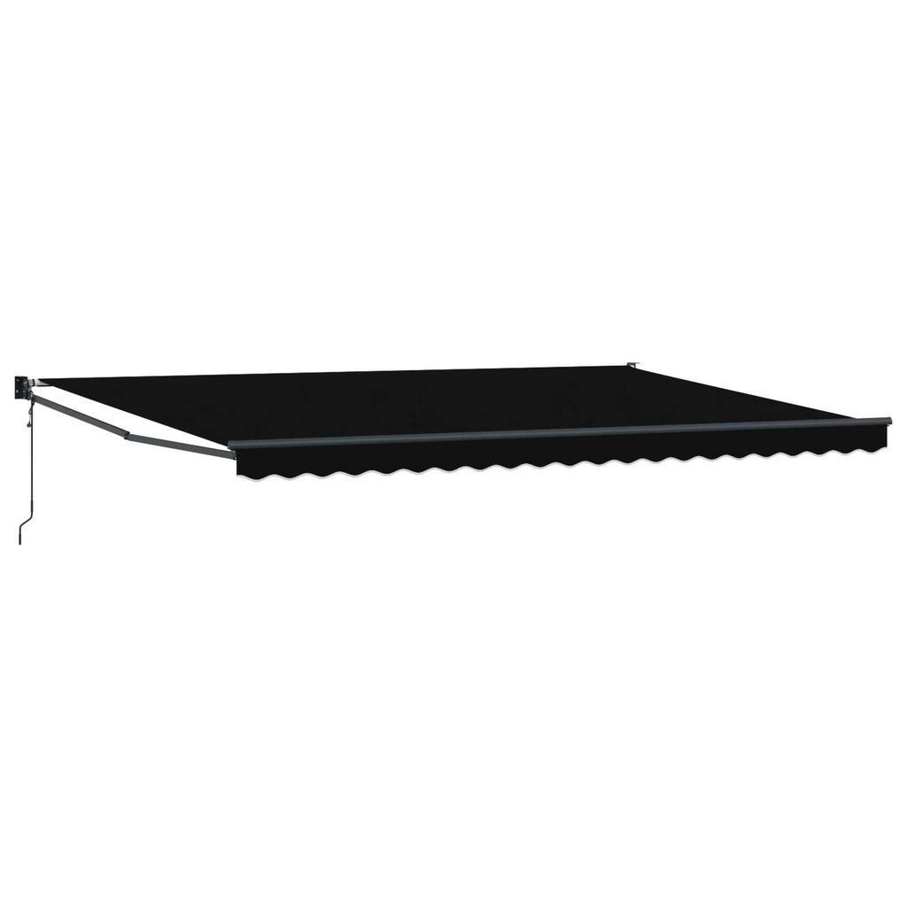 vidaXL Αυτόματη Ανασυρόμενη Τέντα Μαύρη 500x300 cm