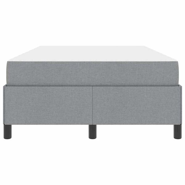 vidaXL Κρεβάτι με ελατήρια Ανοιχτό γκρι, Μαύρο 120 x 190 cm