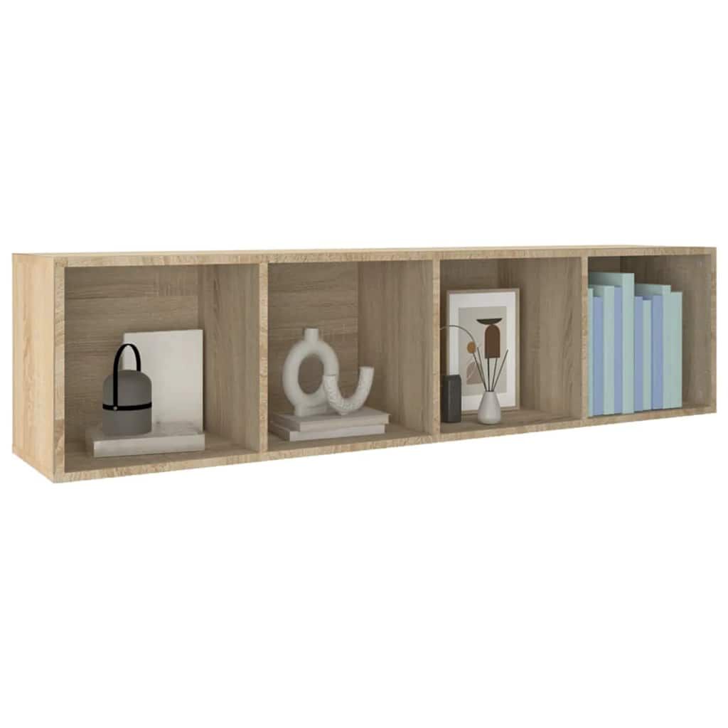 vidaXL Βιβλιοθήκη/Έπιπλο TV Sonoma Δρυς 36x30x143 εκ. από Επεξ. Ξύλο