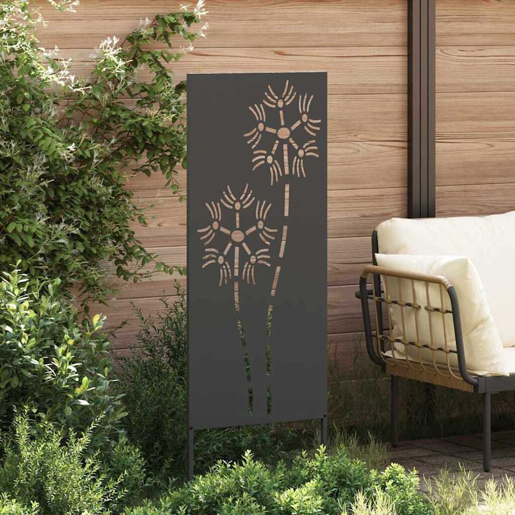 vidaXL Διακοσμητική Πλάκα Κήπου Άλλο Μαύρο 50 x 140 cm
