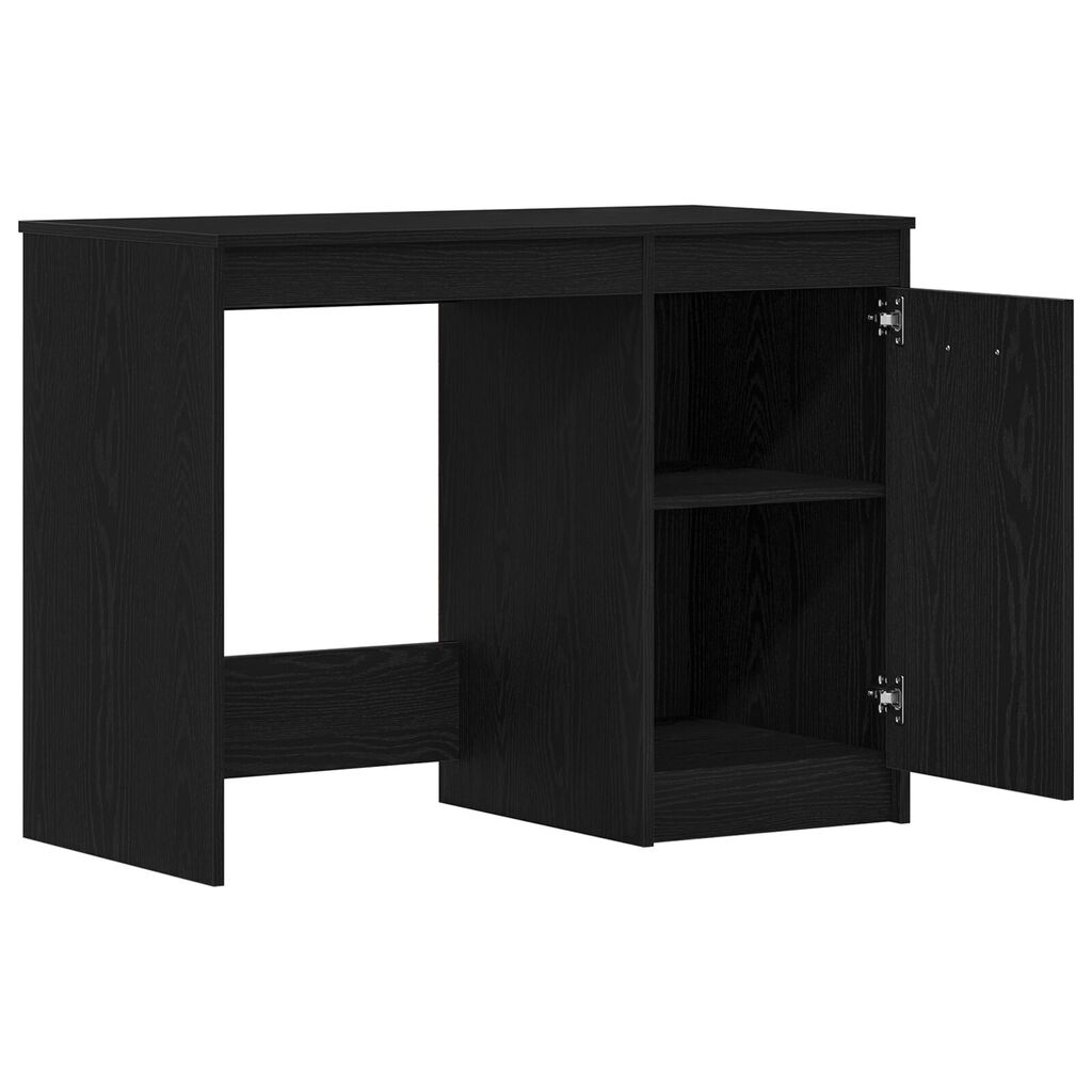 vidaXL Γραφείο Μαύρο Δρυς 100x50x76 εκ Επεξεργασμένο ξύλο