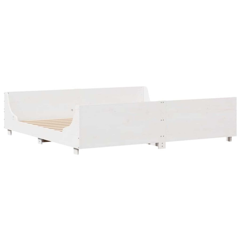 vidaXL Σκελετός Κρεβ. Χωρίς Στρώμα Λευκό 180x200 εκ Μασίφ Πεύκο