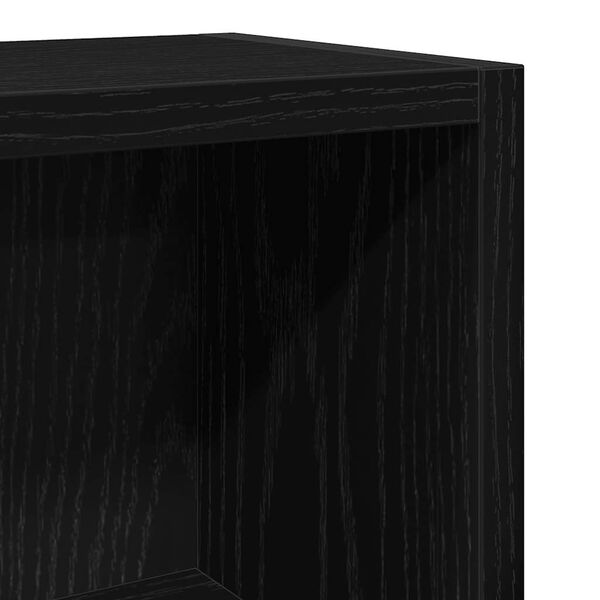 vidaXL Ντουλάπια CD 2 τεμ. Μαύρο Δρυς 21x16x93,5 εκ Επεξεργασμένο Ξύλο