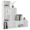 vidaXL Βιβλιοθήκη/Διαχωριστικό Χώρου Λευκό 155x24x160 εκ. Επεξ. Ξύλο