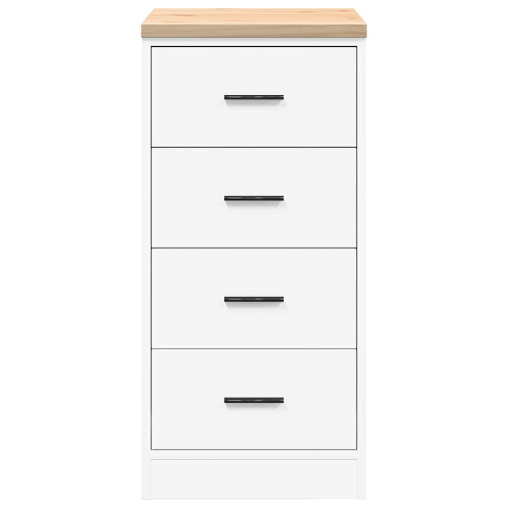 vidaXL ντουλάπι αποθήκευσης γκαράζ Λευκό 40x51x85 εκ μασίφ ξύλο πεύκο