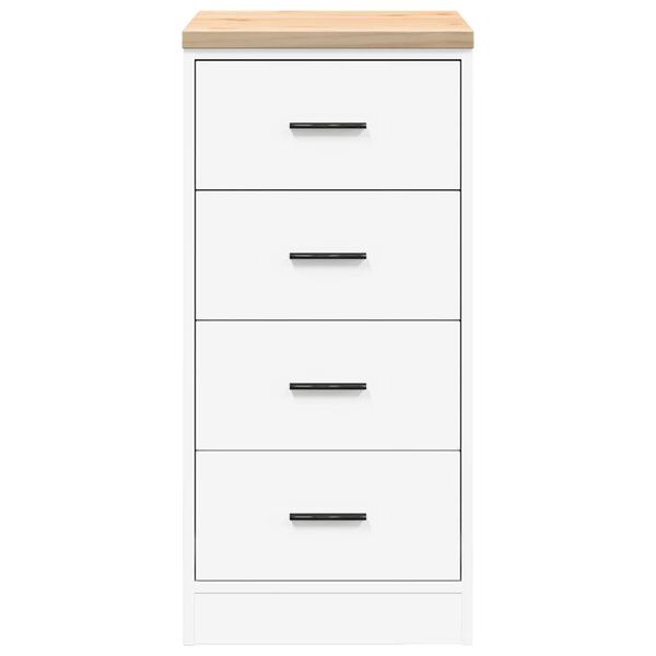 vidaXL ντουλάπι αποθήκευσης γκαράζ Λευκό 40x51x85 εκ μασίφ ξύλο πεύκο