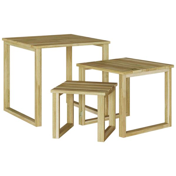vidaXL Τραπέζι Ξαπλώστρας Καφέ 50.5 x 50 x 46 εκ.