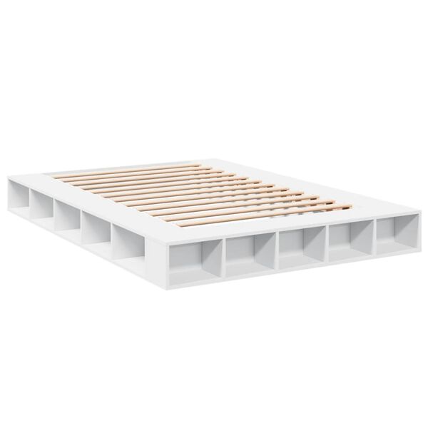 vidaXL Πλαίσιο Κρεβατιού Λευκό 140 x 200 εκ. Επεξεργ. Ξύλο