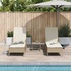 vidaXL Ξαπλώστρα 2-πρόσωπο 2 pcs Μπεζ 35 x 35 x 32 εκ. συνθετικό ρατάν