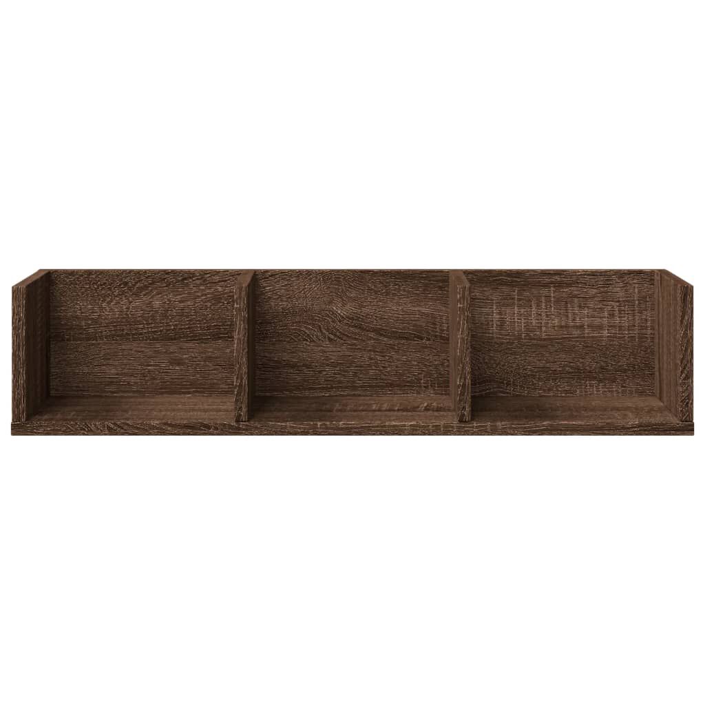 vidaXL Ντουλάπι Τοίχου Καφέ Δρυς 75x18x16,5 εκ. Επεξεργασμένο Ξύλο