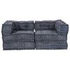 vidaXL Αρθρωτός Καναπές Γεωμετρικό 2 pcs Ινδικο 70 x 70 x 56 εκ ύφασμα