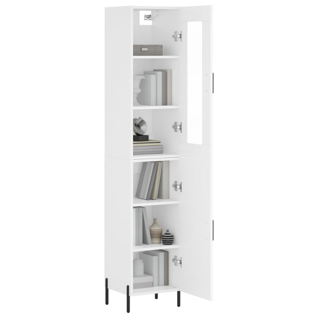 vidaXL Ντουλάπι Λευκό 34,5 x 34 x 180 εκ. από Επεξεργασμένο Ξύλο
