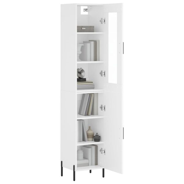 vidaXL Ντουλάπι Λευκό 34,5 x 34 x 180 εκ. από Επεξεργασμένο Ξύλο