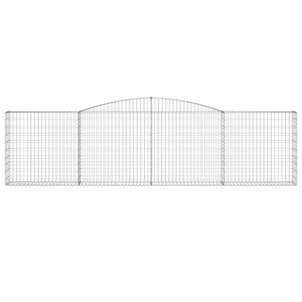 vidaXL Συρματοκιβώτια Τοξωτά 9 τεμ. 400x30x100/120 εκ. Γαλβαν. Ατσάλι