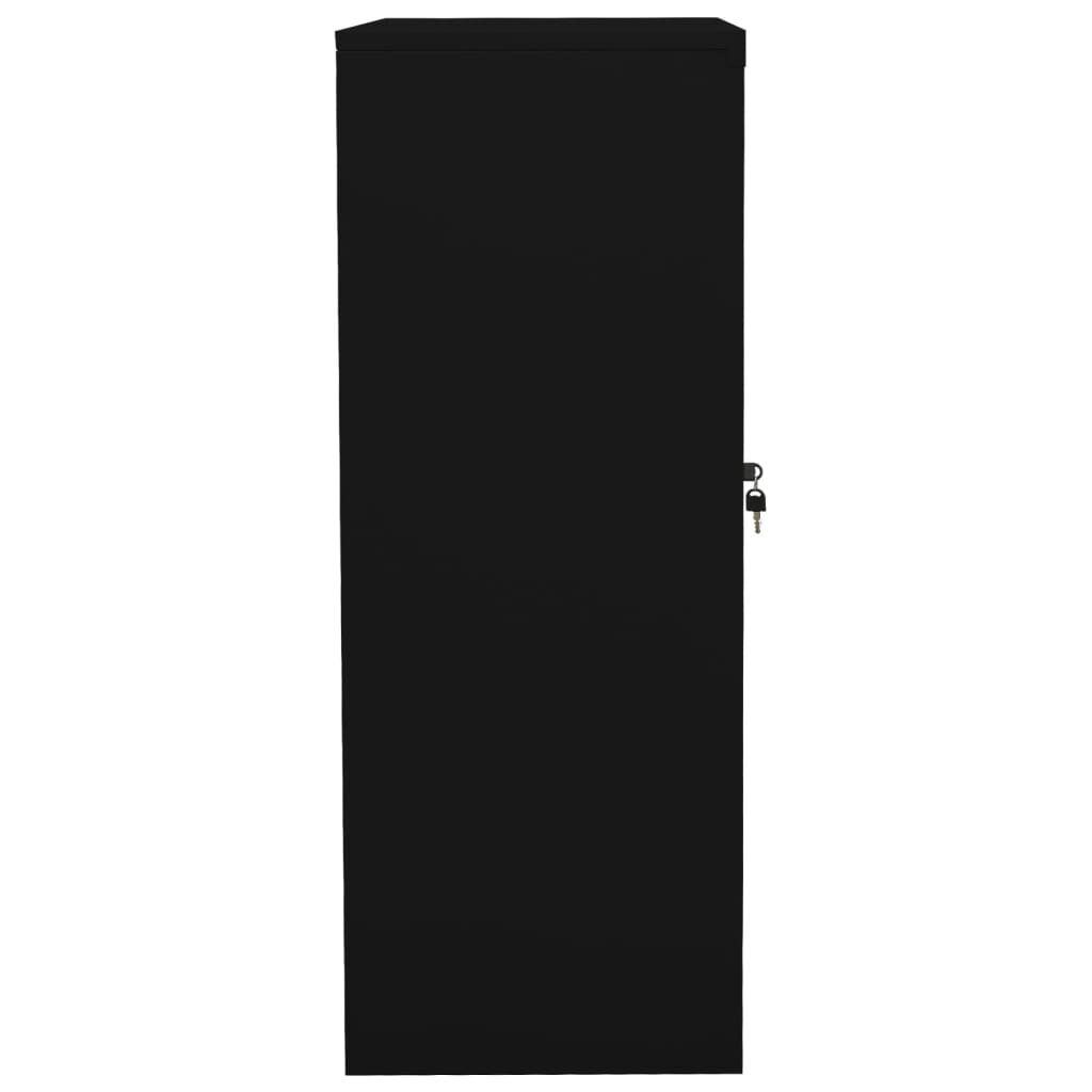vidaXL Ντουλάπα Γραφείου Μαύρη 90 x 40 x 105 εκ. Ατσάλινη