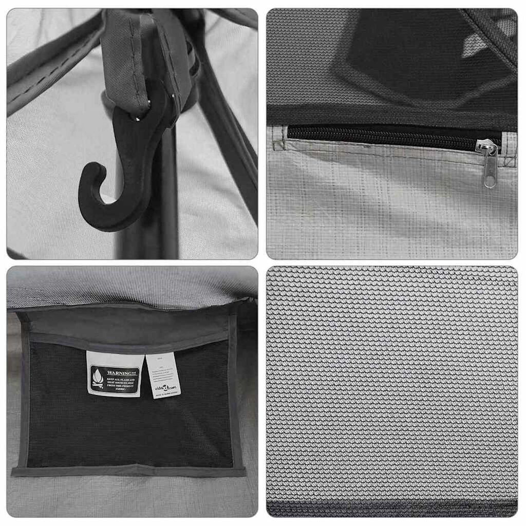 vidaXL Εσωτερική σκηνή Μαύρο 240 x 160 x 133 εκ Πλέγμα