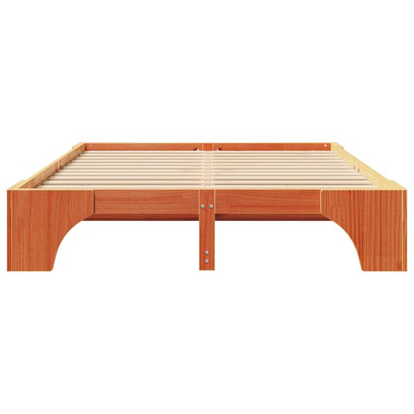 vidaXL Κρεβάτι Καφέ Ξύλο 160 x 200 cm Ανθεκτικό Μινιμαλιστικό Κρεβάτι