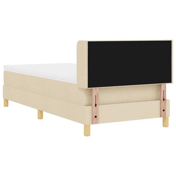 vidaXL Κρεβάτι με Ελατήρια με στρώμα Κρεμ 80 x 200 cm ύφασμα