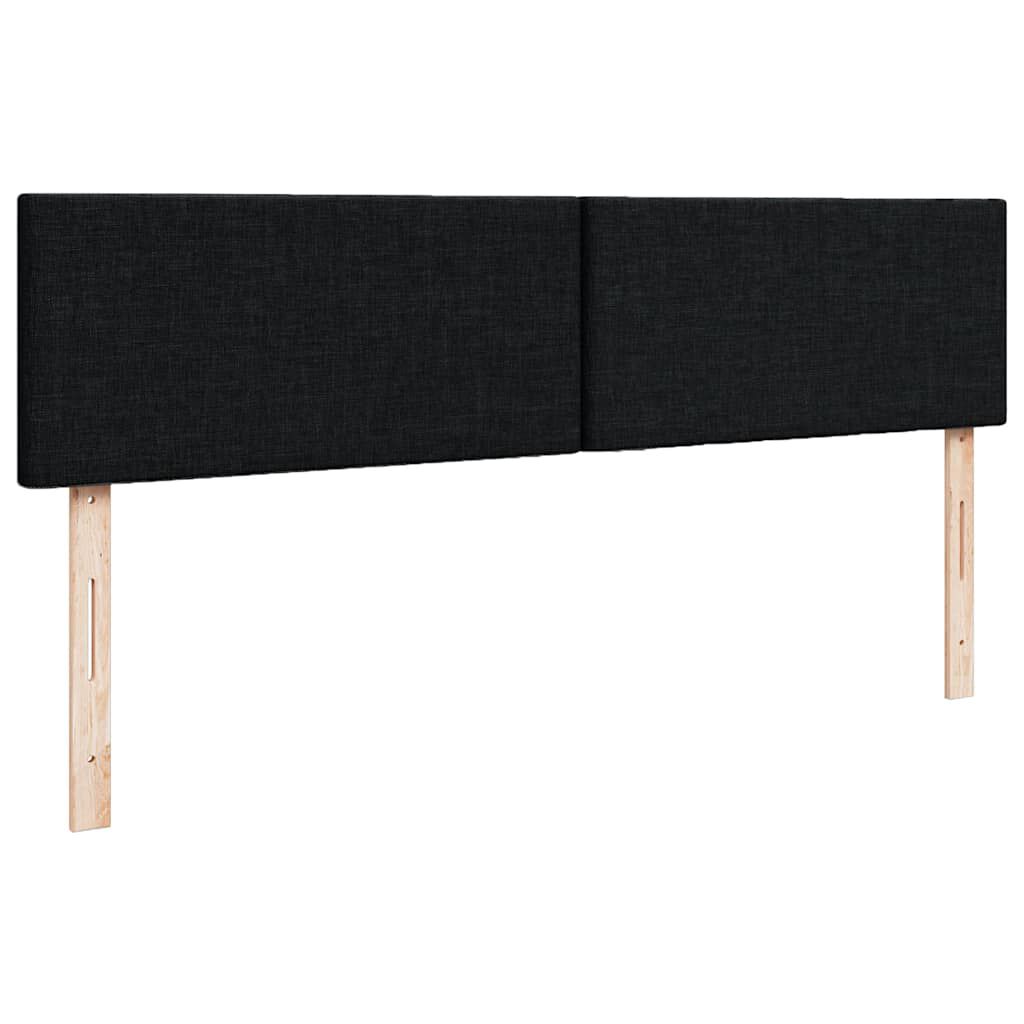 vidaXL Οθωμανικό κρεβάτι με στρώμα Μαύρο 140x190cm Ύφασμα