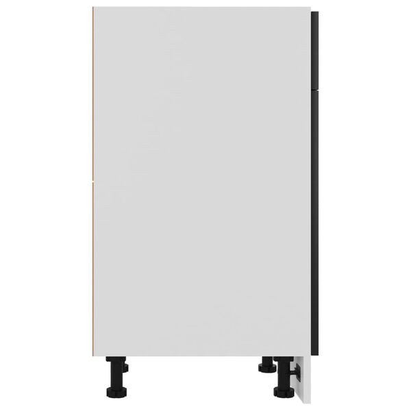 vidaXL Ντουλάπι με Συρτάρι Lyon Μαύρο 30x46x81,5 εκ. Επεξ. Ξύλο
