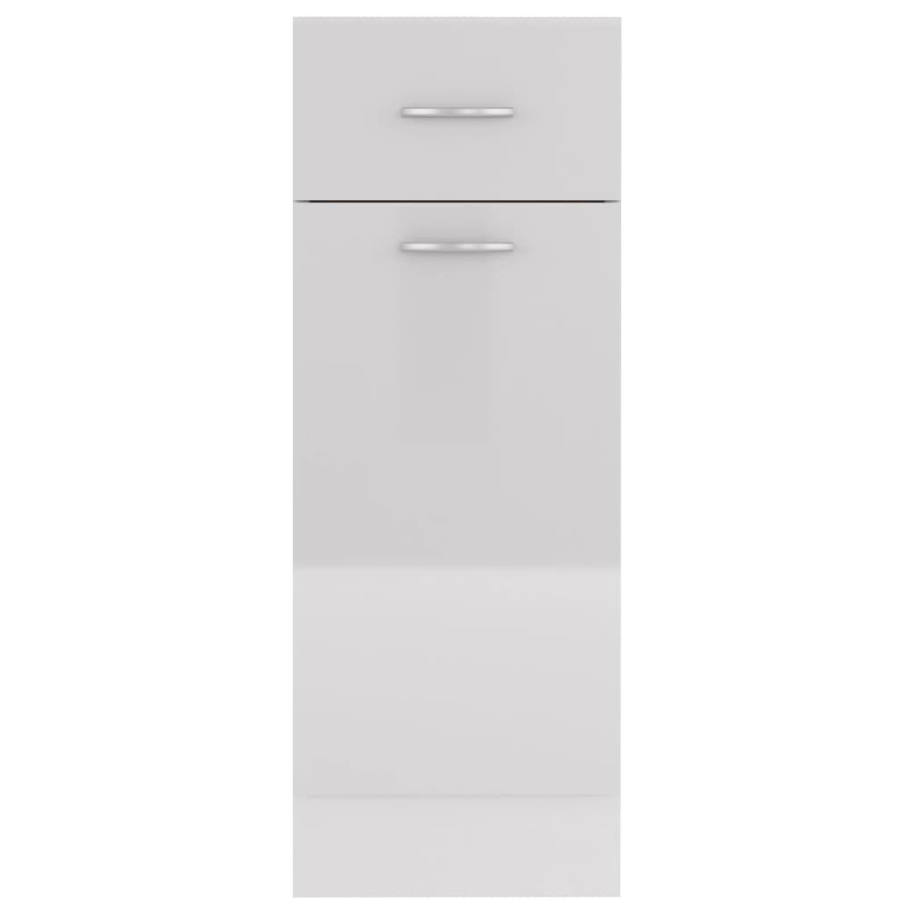 vidaXL Ντουλάπι με Συρτάρι Lyon Γυαλιστερό Λευκό 30x46x81,5εκ.