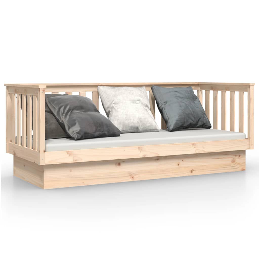 vidaXL Κρεβάτι ημέρας χωρίς στρώμα 75x190 cm Στερεό ξύλο πεύκο