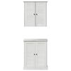 vidaXL Σετ Επίπλων Μπάνιου με ράφι 2 pcs Καφέ 67.5 x 34 x 80 εκ.