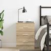 vidaXL Κομοδίνο Χρώμα Sonoma Δρυς 38 x 35 x 56 εκ. από Επεξ. Ξύλο