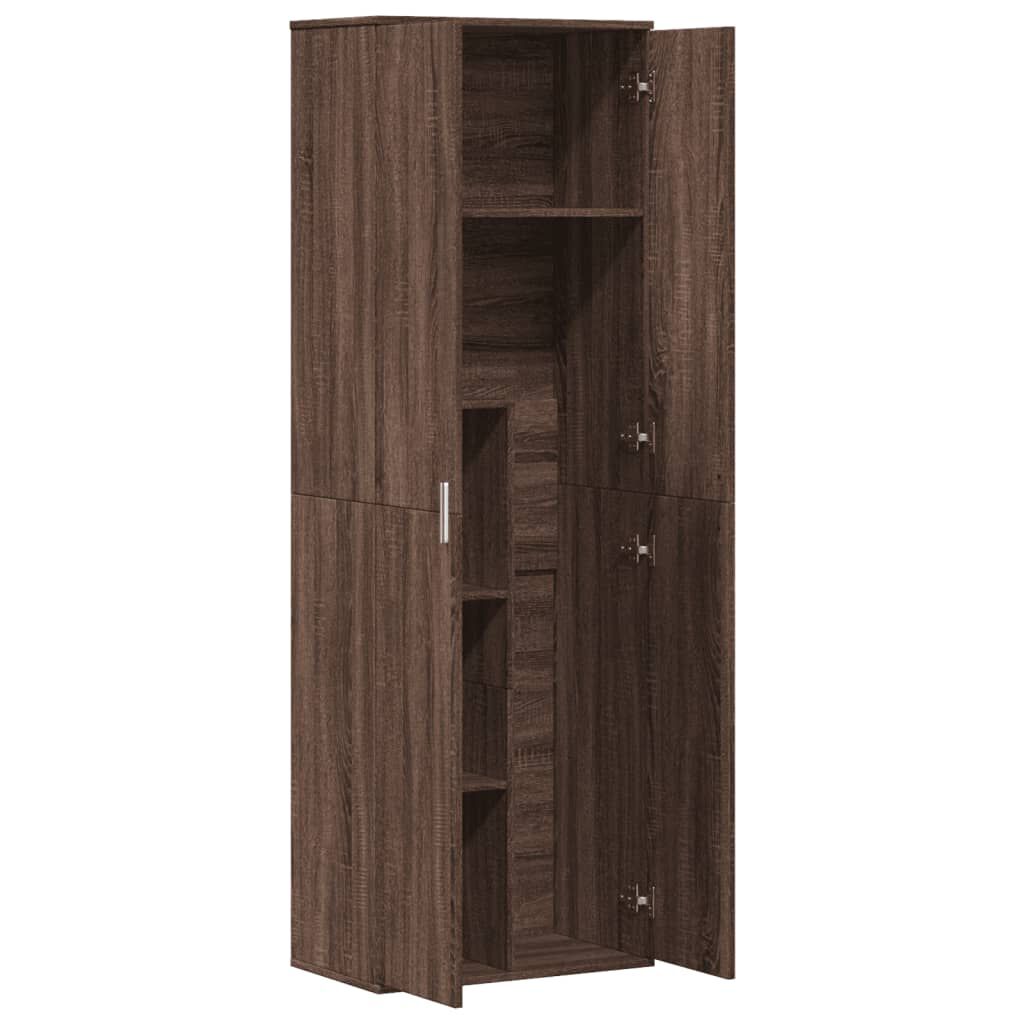vidaXL Ντουλάπα Καφέ Δρυς 60 x 35 x 180 εκ. από Επεξ. Ξύλο