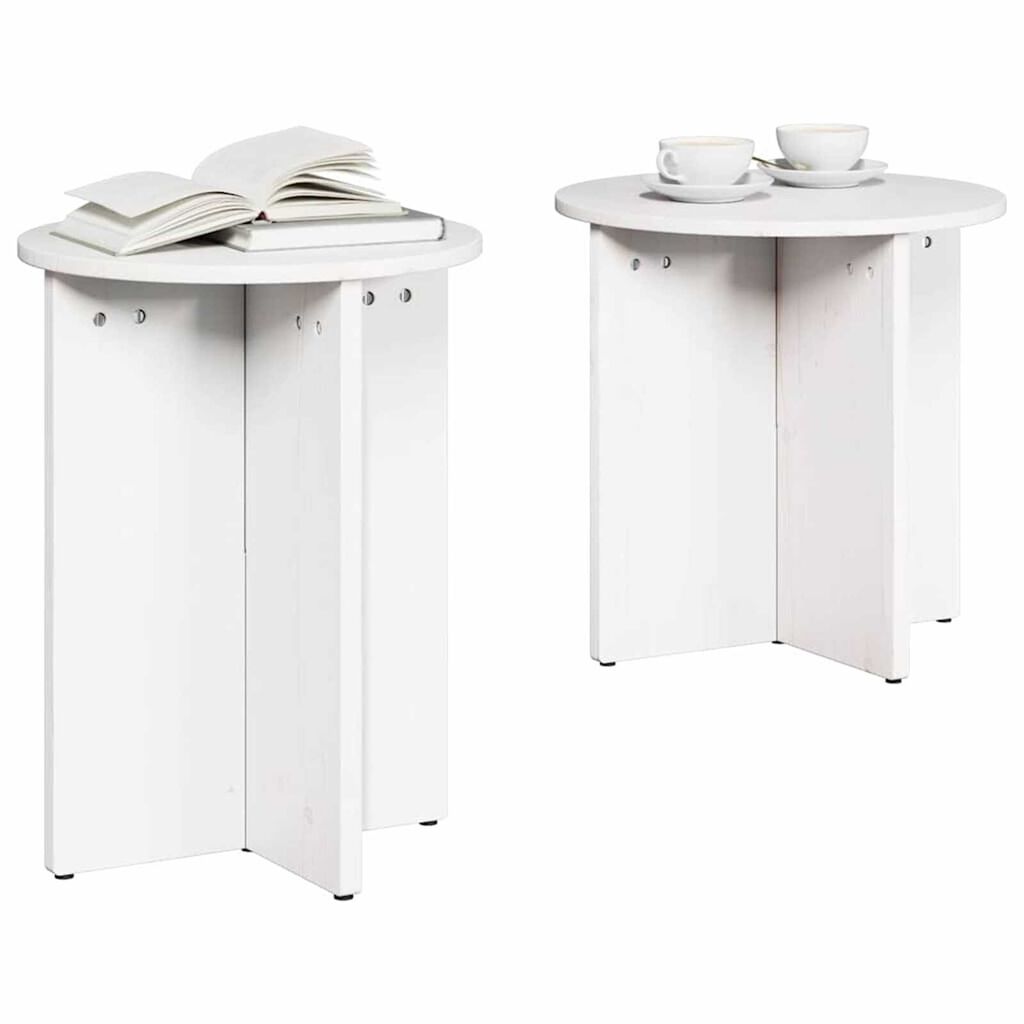 vidaXL Τραπεζάκι σαλονιού 2 pcs Λευκό 41.5 x 41.5 x 41 εκ