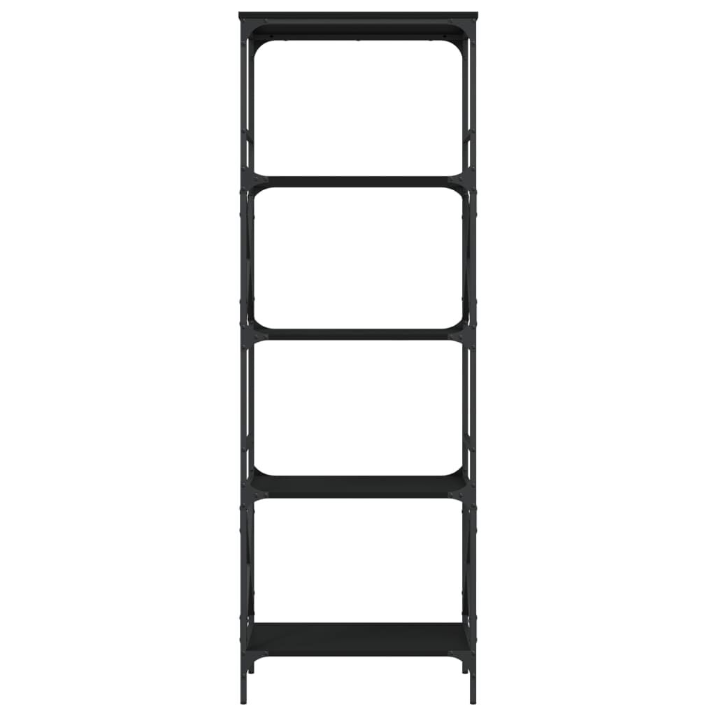 vidaXL Βιβλιοθήκη 5 Επιπέδων Μαύρη 59 x 35 x 171 εκ. από Επεξεργ. Ξύλο