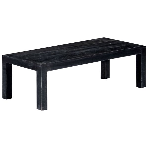 vidaXL Τραπεζάκι Σαλονιού Μαύρο 110x50x35 εκ. από Μασίφ Ξύλο Μάνγκο