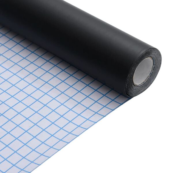 vidaXL Αυτοκόλλητα Επίπλων Ματ Μαύρο 90 x 500 εκ. από PVC