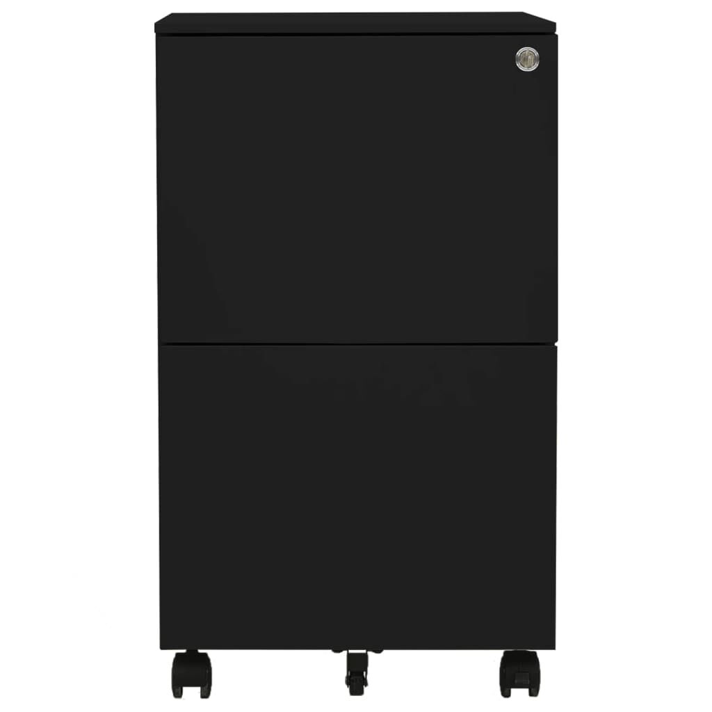 vidaXL Αρχειοθήκη Φορητή Μαύρη 39 x 45 x 67 εκ. Ατσάλινη