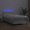 vidaXL &Kappa;&rho;&epsilon;&beta;ά&tau;&iota; Boxspring &mu;&epsilon; &Sigma;&tau;&rho;ώ&mu;&alpha; & LED &Kappa;&rho;&epsilon;&mu; 80x200 &epsilon;&kappa;. &Sigma;&upsilon;&nu;&theta;. &Delta;έ&rho;&mu;&alpha;