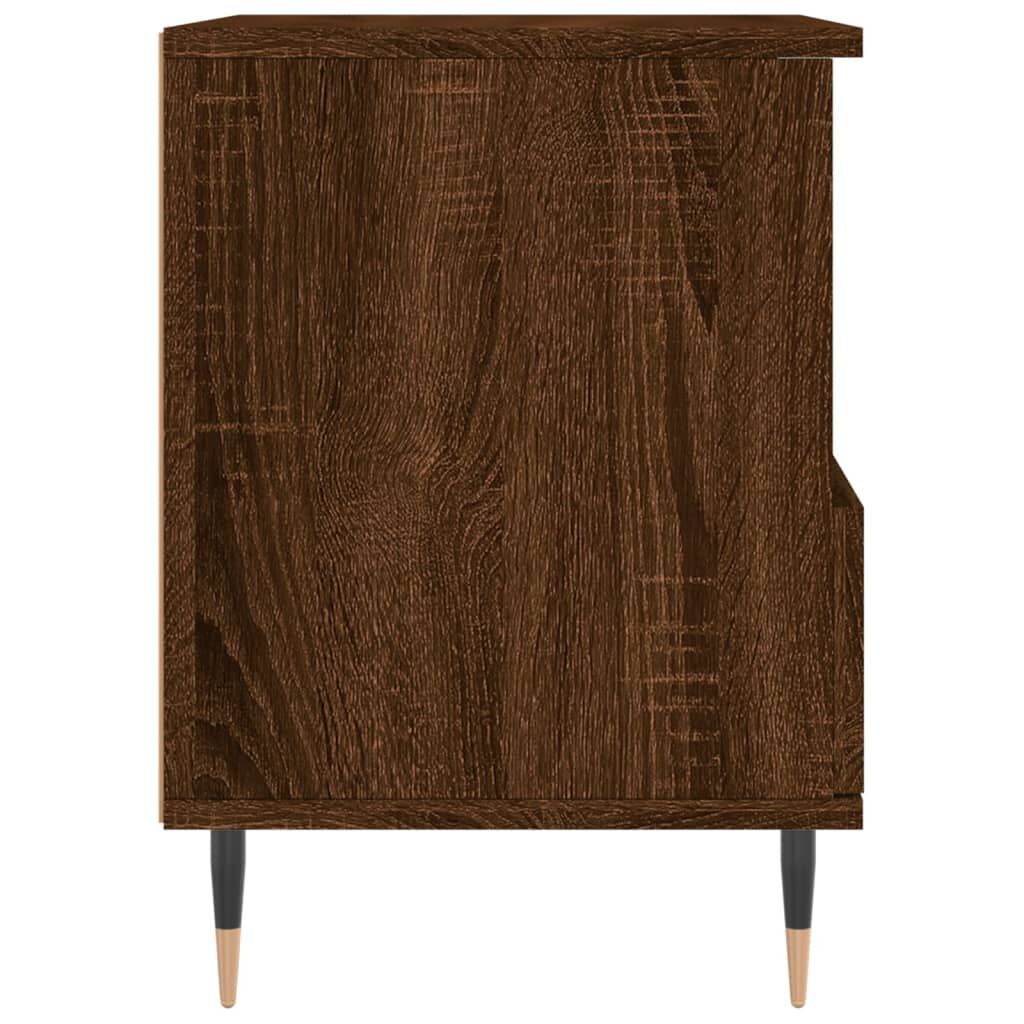 vidaXL Κομοδίνα 2 τεμ. Καφέ Δρυς 40 x 35 x 50 εκ. από Επεξεργ. Ξύλο