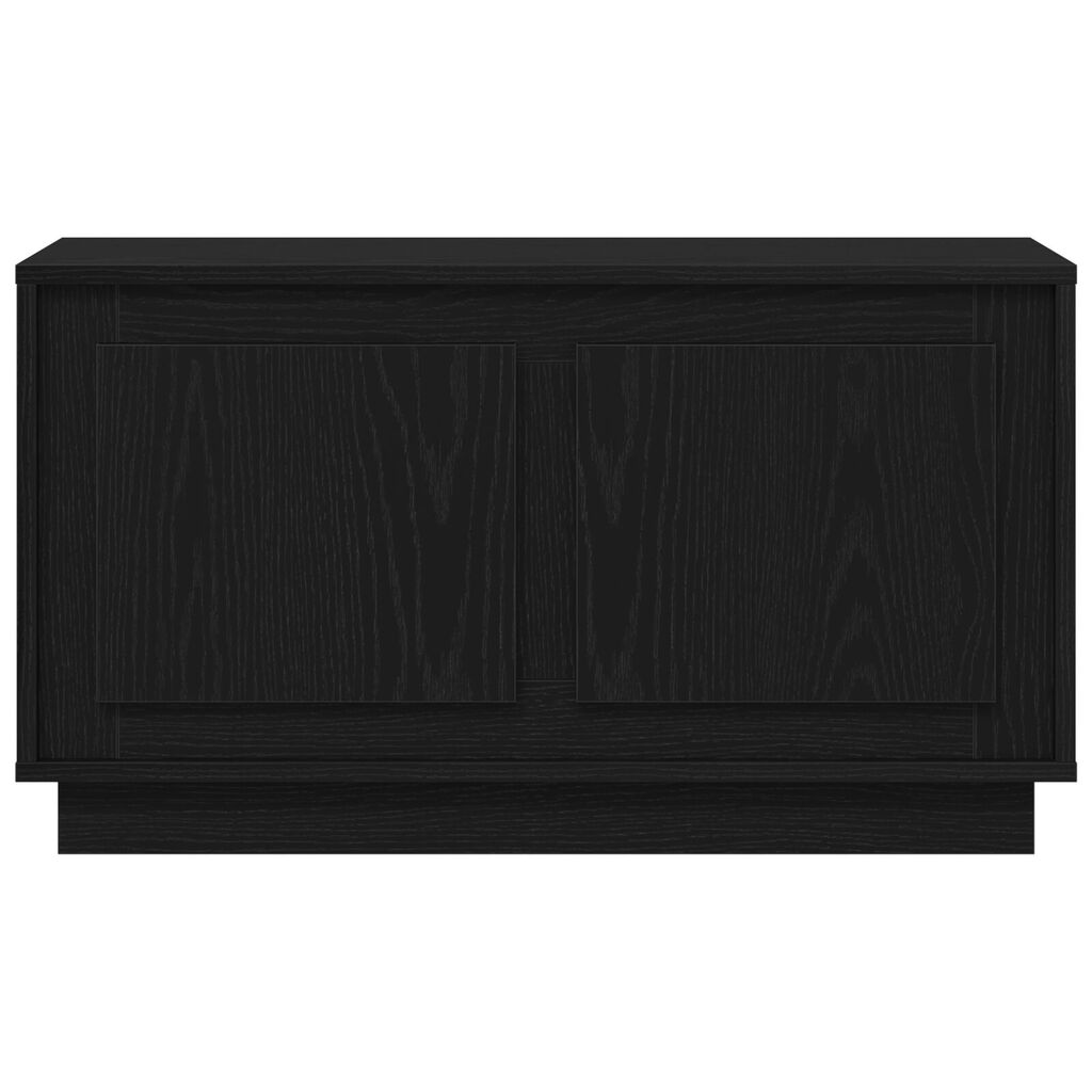 vidaXL Βάση τηλεόρασης Μαύρο Δρυς 80x35x45 εκ Κατασκευασμένο ξύλο