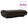 vidaXL Τέντα 650g / m² Καφέ 4 x 4 m Καμβάς με επικάλυψη PVC