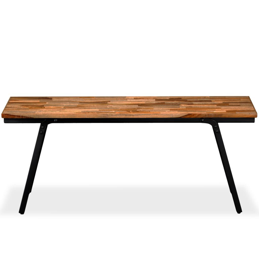 vidaXL Πάγκος 110 x 35 x 45 εκ. από Ανακυκλωμένο Ξύλο Teak και Ατσάλι