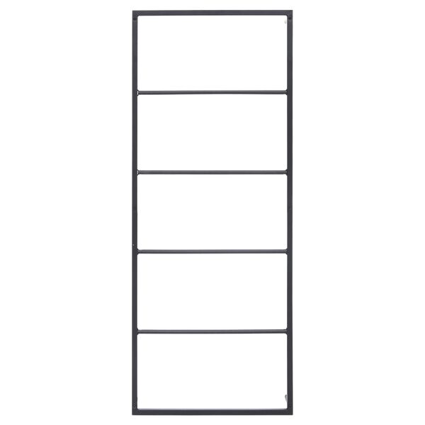 vidaXL Βάση για Πετσέτες Επιτοίχια Μαύρη 45 x 10 x 115 εκ. Ατσάλινη