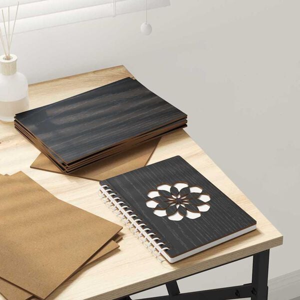 vidaXL Διακοσμητικά Πάνελ 12 pcs Μαύρη Οξυά 15 x 21 x 0.27 εκ.