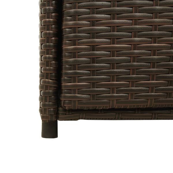 vidaXL Ντουλάπι Αποθήκευσης Κήπου Καφέ 55x55x111 εκ. Συνθετικό Ρατάν
