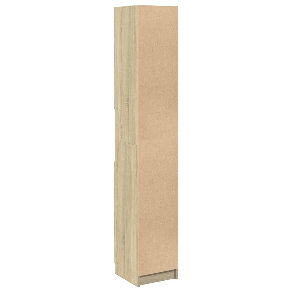 vidaXL Ντουλάπι Μπάνιου Sonoma Δρυς 32x34x188,5 εκ. Επεξεργ. Ξύλο