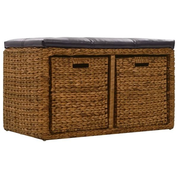 vidaXL Πάγκος με 2 Καλάθια Καφέ 71 x 40 x 42 εκ. από Seagrass